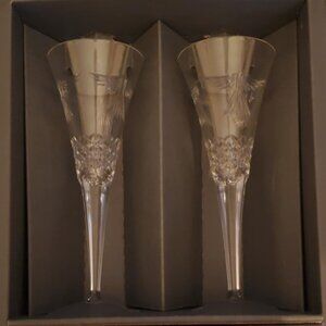 Waterford Crystal Millennium Champagne Flute Pair - Peace